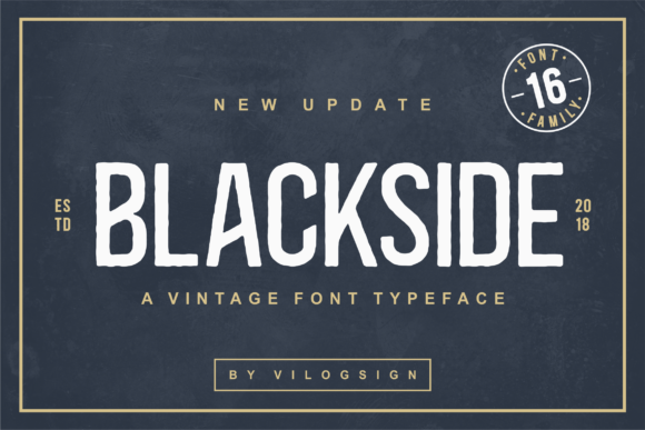 Blackside: A Vintage Sans Serif Font for Digital Branding