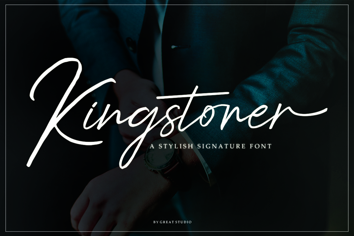 Kingstoner Signature Font for Handmade Branding