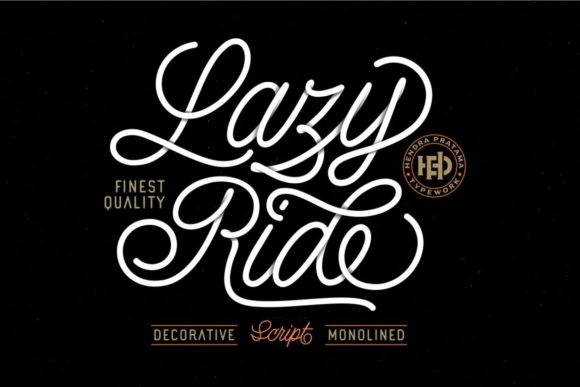 Lazy Ride: A Mono-Linear Script Font for Editorial Impact