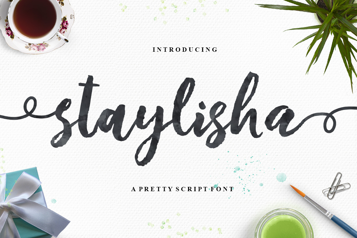 Staylisha: The Handbrushed Font for Makers